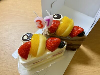 お祝いケーキ 鯉登ちゃん
