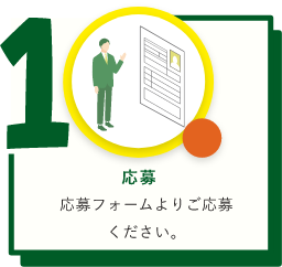 応募 応募フォームよりご応募ください。